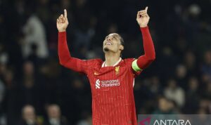 Van Dijk cetak gol menit akhir, Liverpool menang 2-1 berhadapan dengan West Ham