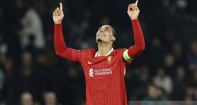 Van Dijk cetak gol menit akhir, Liverpool menang 2-1 berhadapan dengan West Ham